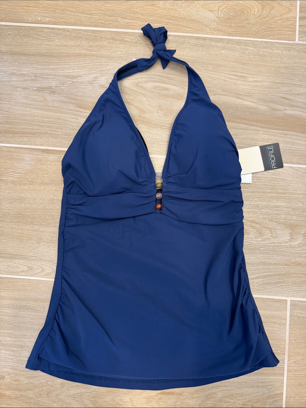 Profile By Gottex Navy Halter One-Piece Tankini